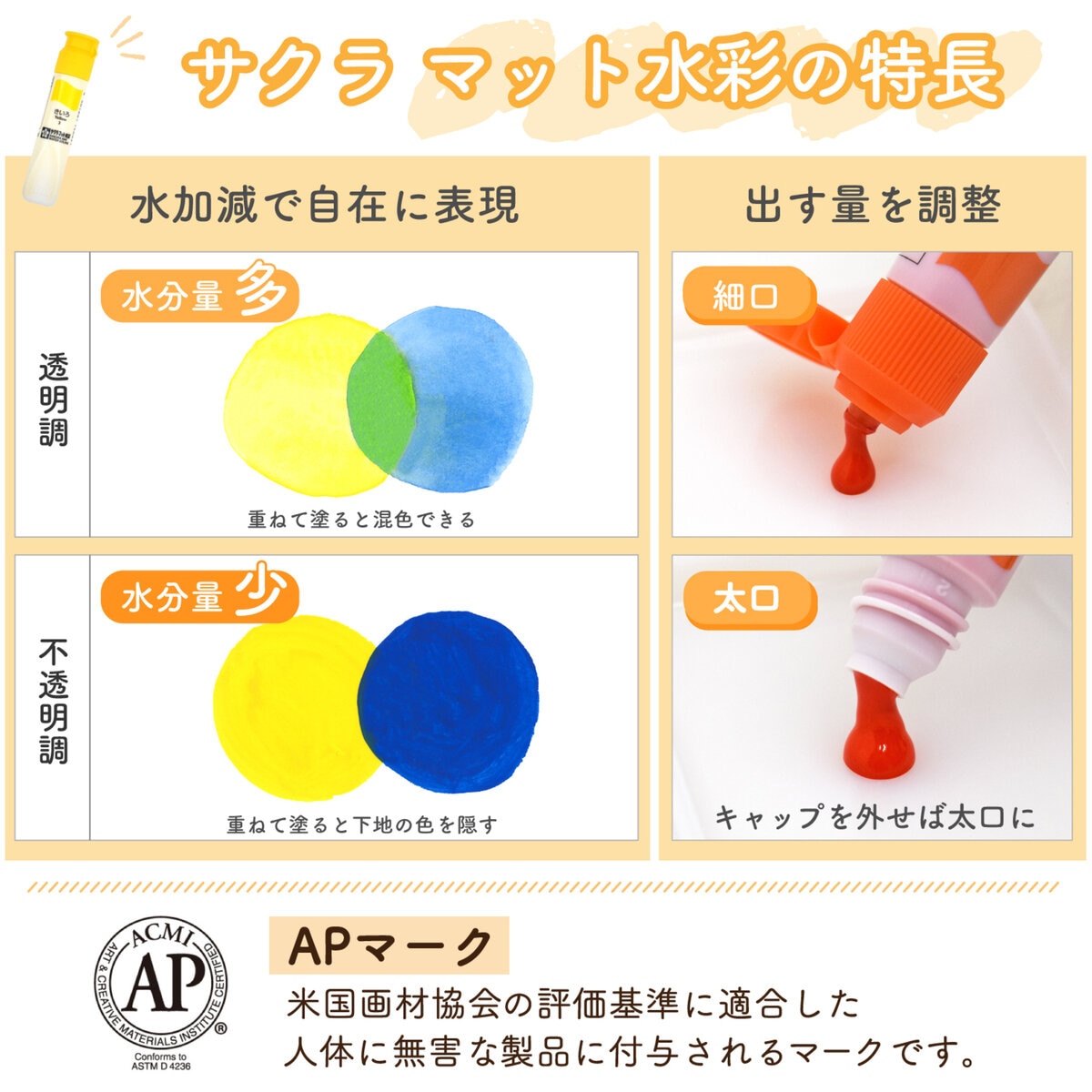 サクラクレパス マット水彩絵の具 15色セット