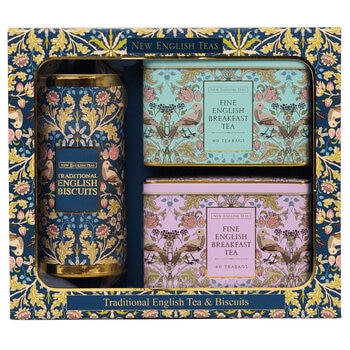 NEW ENGLISH TEA ブレックファストティー & ビスケットセット 紅茶2缶・ビスケット200g