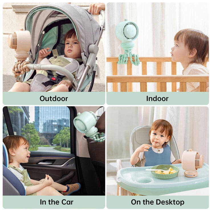 JisuLife ベビーファン Stroller Fan Life2 S ミントグリーン