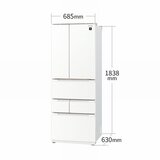 シャープ 505L 冷蔵庫 SJ-MF51M-W (ラスティックホワイト） | Costco Japan