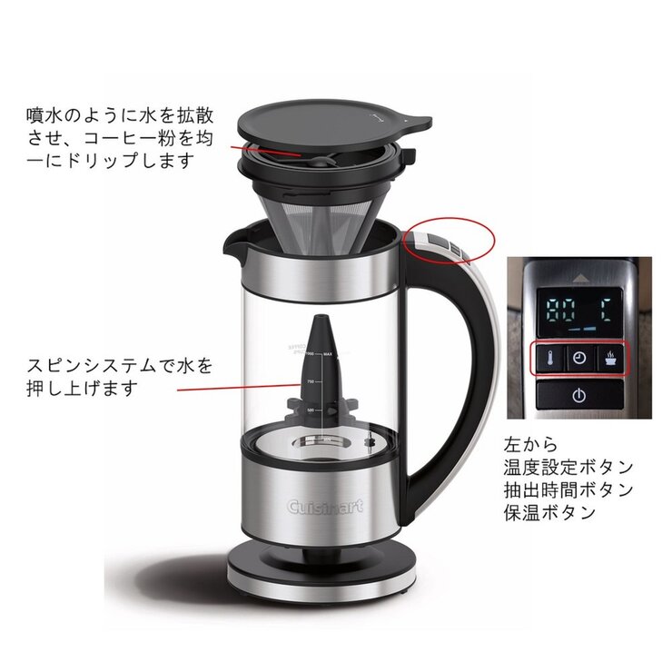 ★たあ君★【新品未使用】クイジナート ファウンテン　コーヒーメーカー 噴水抽出】ファウンテンコーヒーメーカーをレビュー｜抽出方法も味も