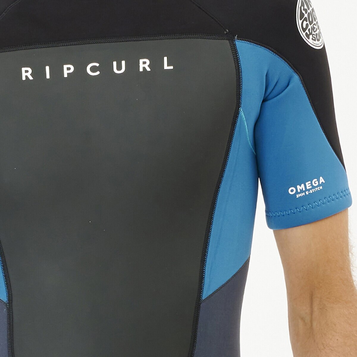 リップカール RIPCURL メンズ OMEGA 2mm バックジップ ショートスリーブ スプリング ウェットスーツ BLUE 即納送料無料!