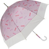 assa 雨傘長傘 CAL60 お菓子 透明 ピンク / スティックキャンディ RL836