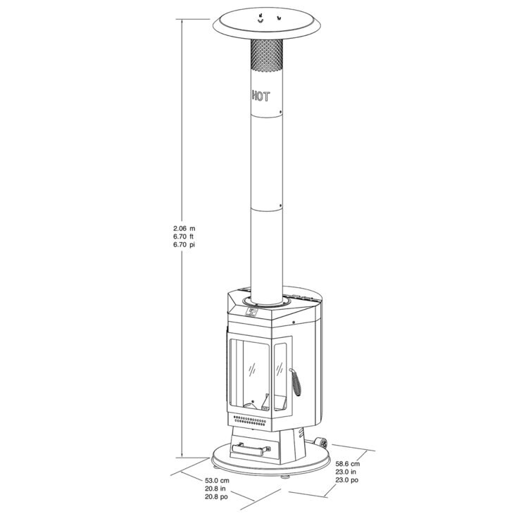 FlamePro 屋外用ペレットヒーター FlamePro 屋外用ペレットヒーター