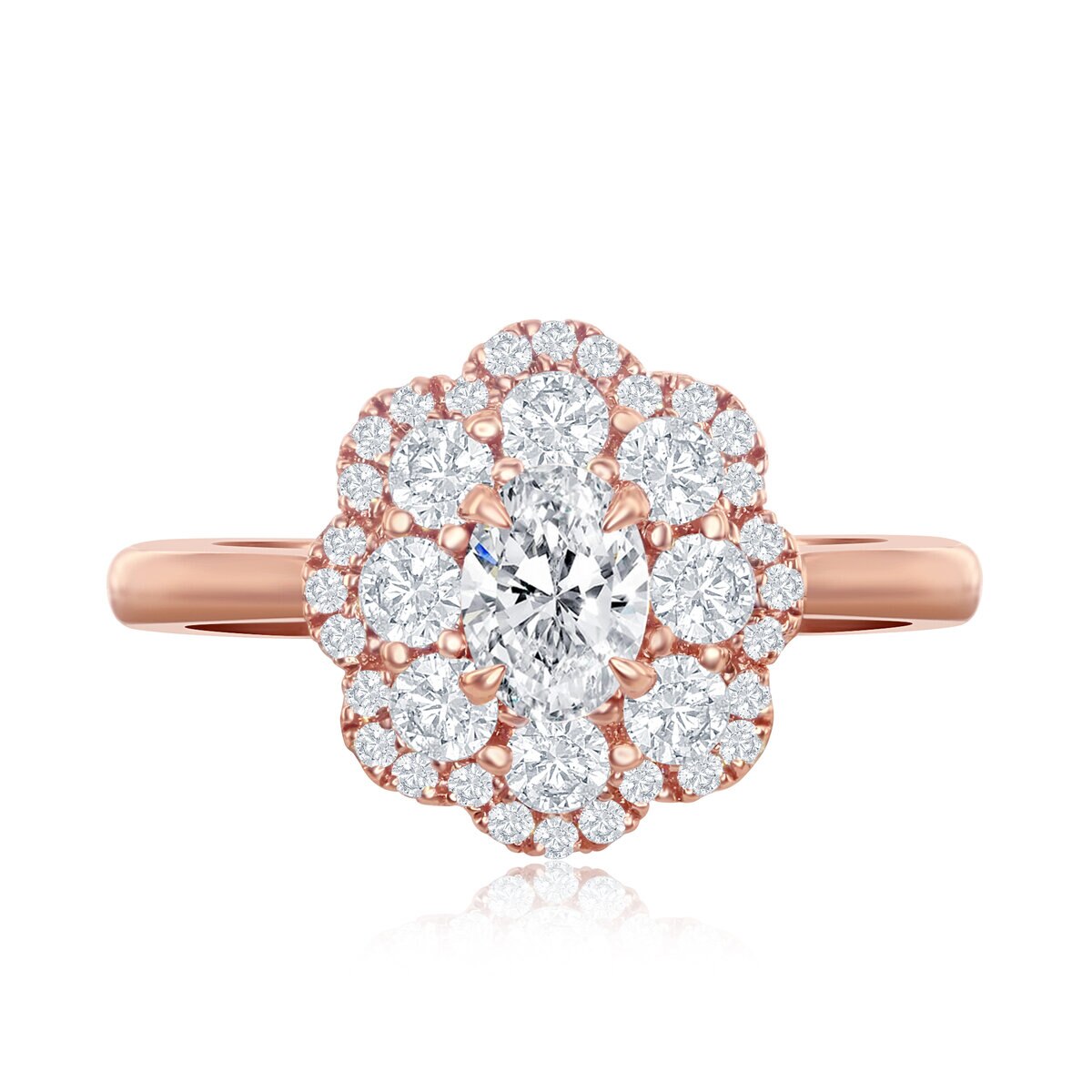 18K ローズゴールド 1.00カラット ダイヤモンド フラワーリング | Costco Japan 18K ローズゴールド 1.00カラット ダイヤモンド フラワーリング | Costco Japan