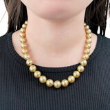 南洋ゴールド花珠ネックレス 9.5mm-11.5mm /WNK0041