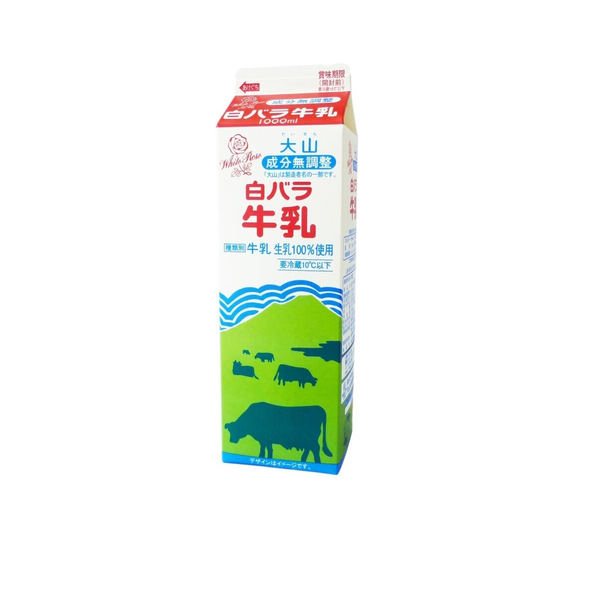 大山乳業 白バラ牛乳 1L x 2