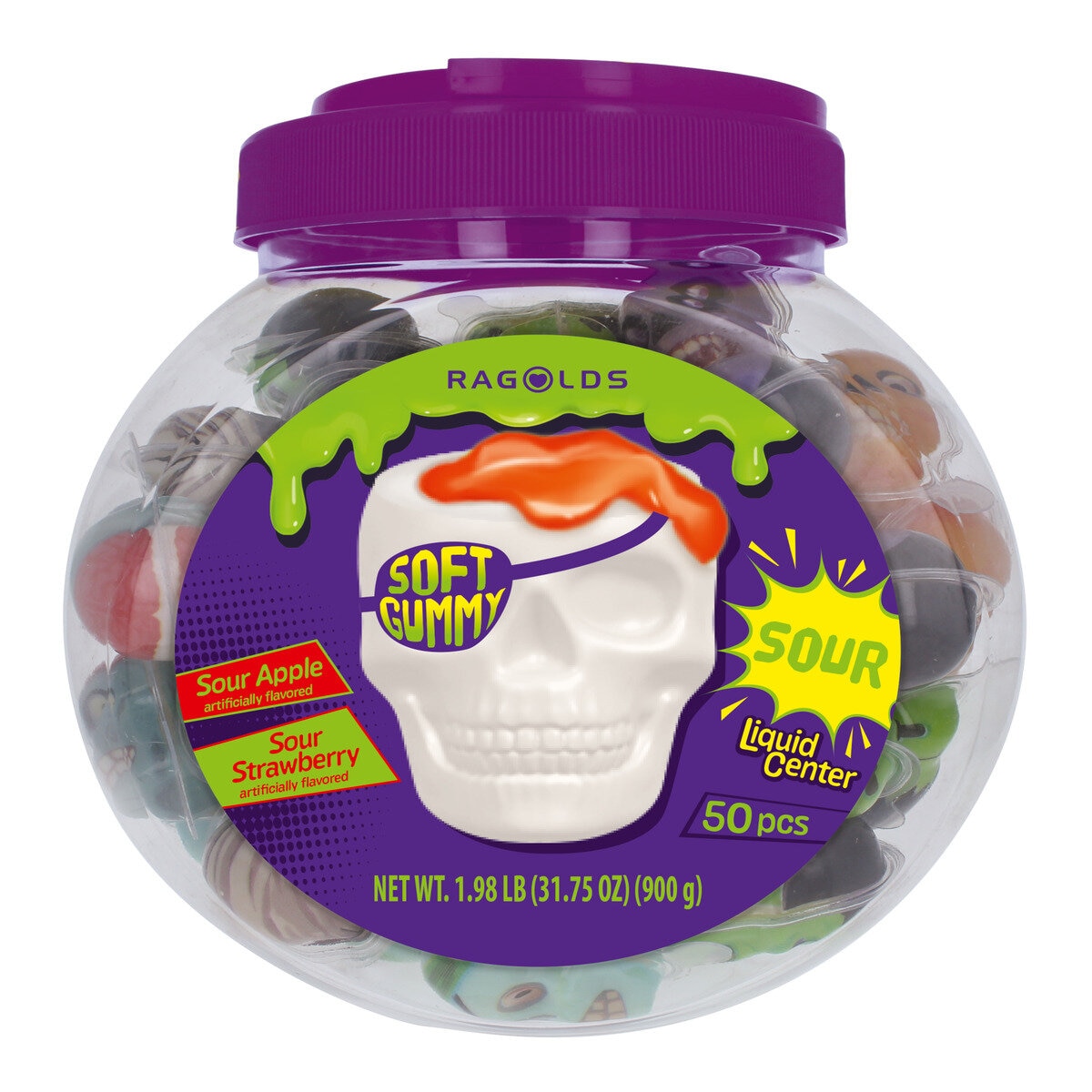 RAGOLDS スカル ソフトグミ 50個 RAGOLDS スカル ソフトグミ 50個