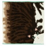Uchinoko うちのニャンコ毛並ハンカチ 25cm x 25cm 4枚組 トーティシェル/ハチワレ(BR)