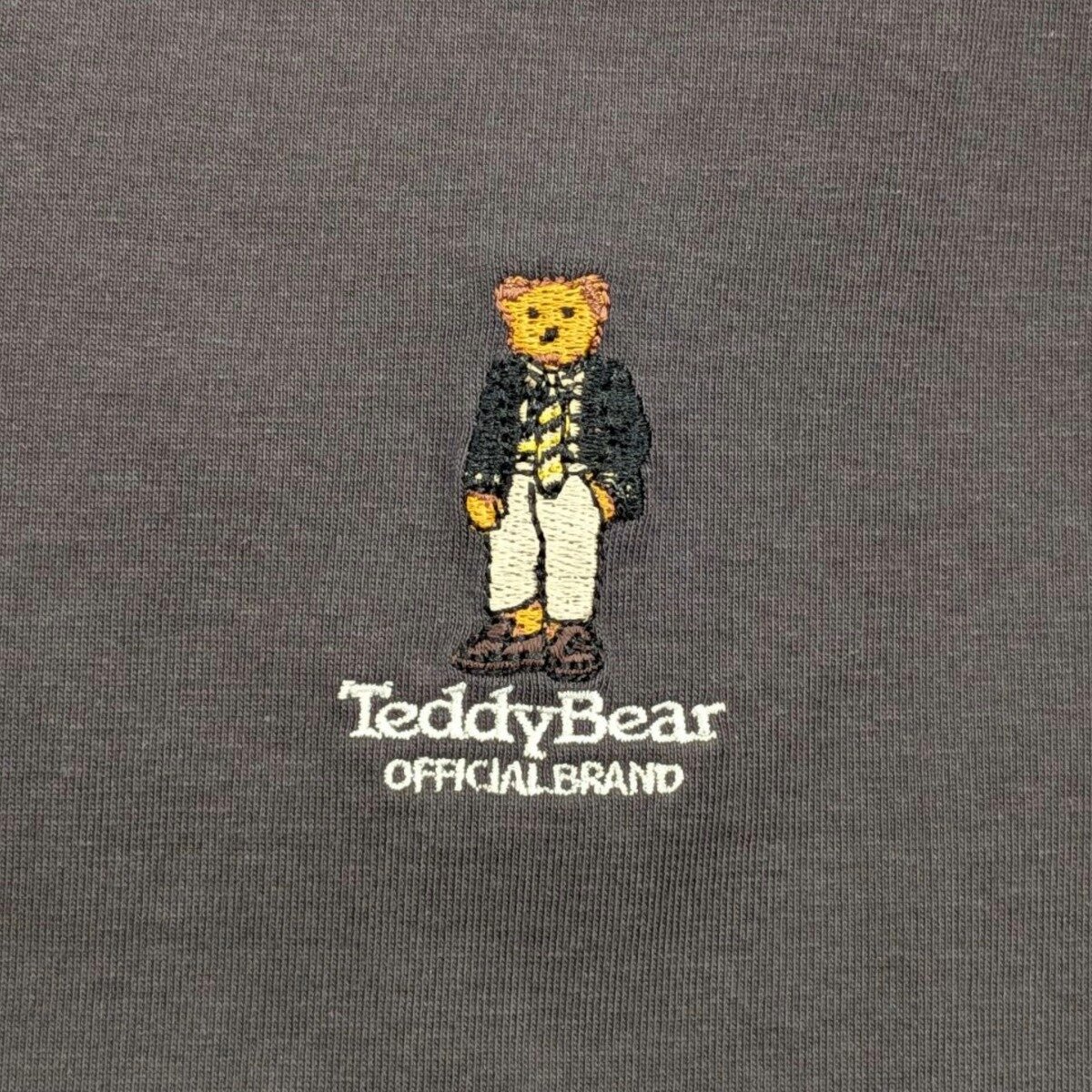 テディベア メンズ 半袖 Tシャツ チャコール L