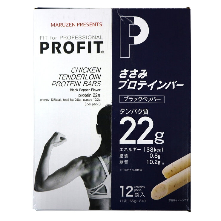 PROFIT ささみプロテインバー ブラックペッパー味 24本入り