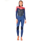 リップカール オメガ スチーマー 女性用 3/2mm バックジップ ウェットスーツ 113WFS スレートローズ 10号