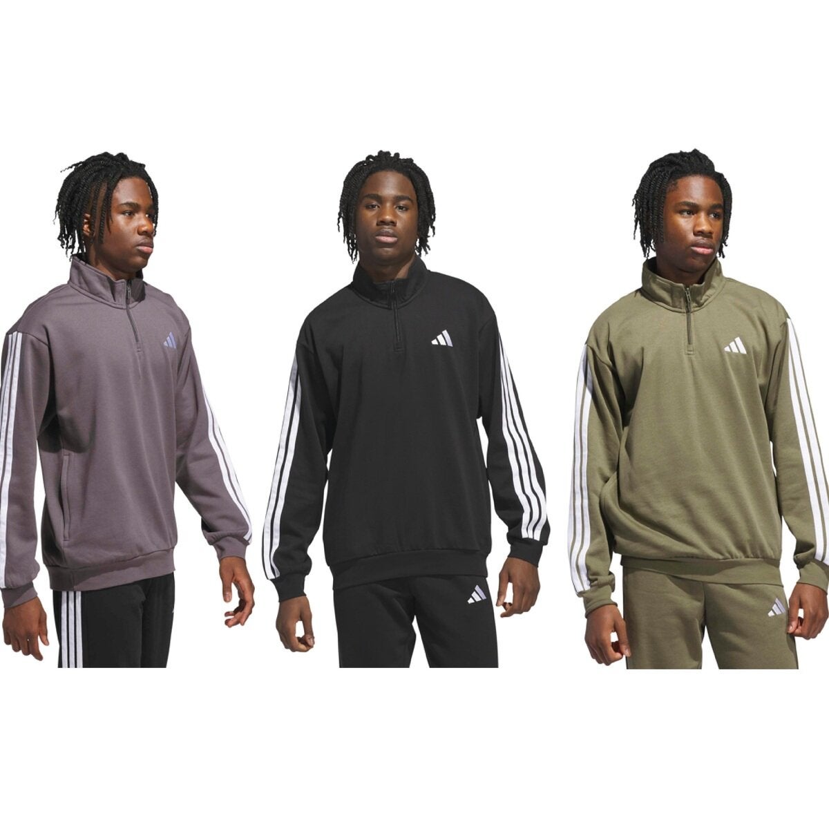 アディダス メンズ 1/4ジップ スウェットシャツ