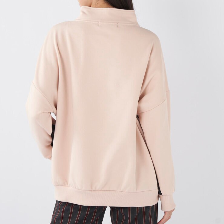 オーシャンパシフィック レディース ハーフジップ スウェットシャツ ピンク L