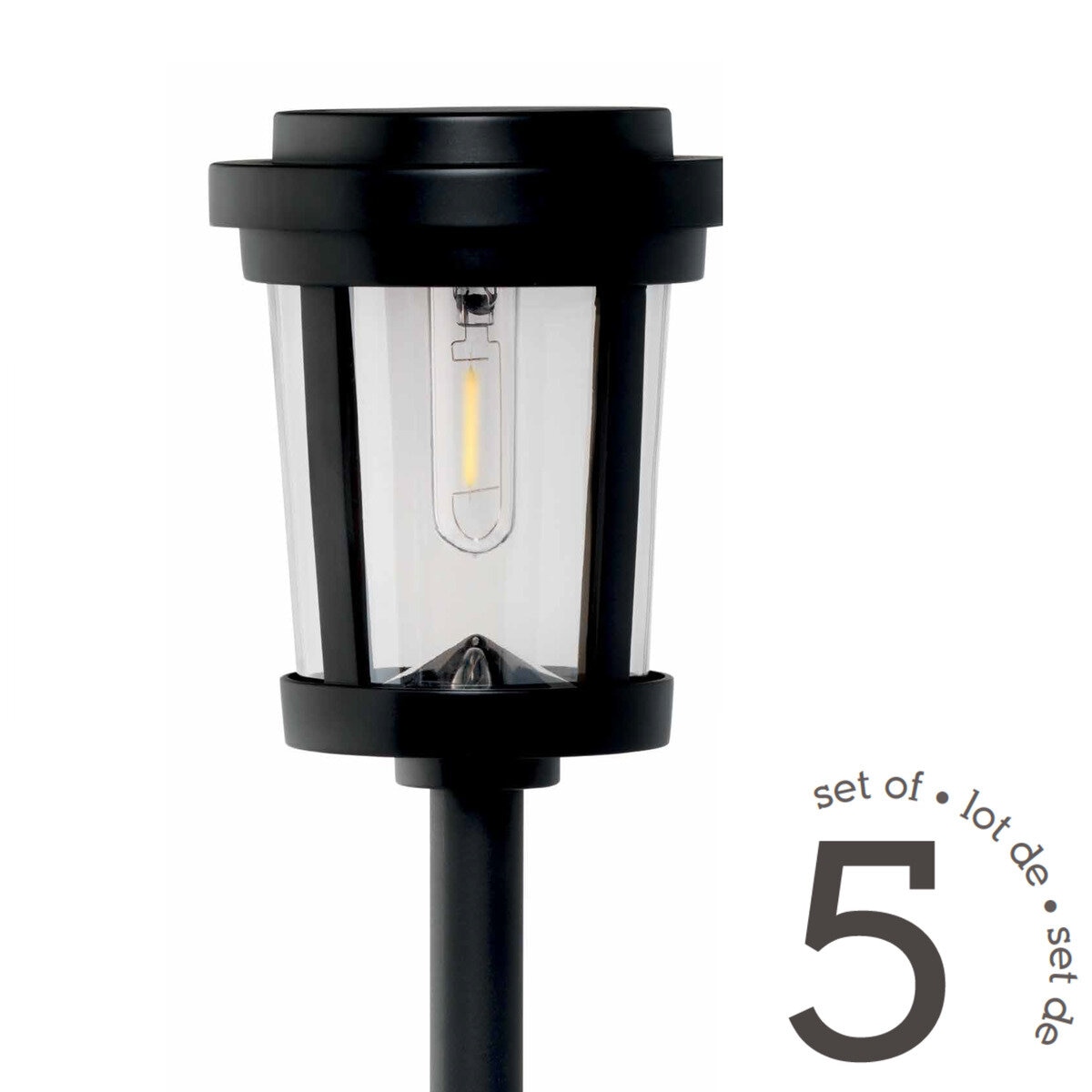 LED ソーラーライト 5本セット