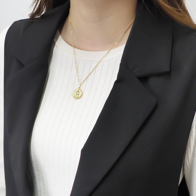 18Kイエローゴールド 星座ペンダントトップ ふたご座