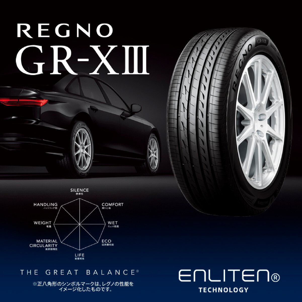 BRIDGESTONE 225/60R16 98V REGNO GR-XIII