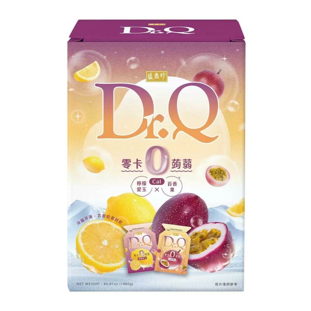 盛香珍 Dr.Q ゼロカロリー蒟蒻ゼリー パッションフルーツ ＋ レモン愛玉（オーギョーチ）1860g
