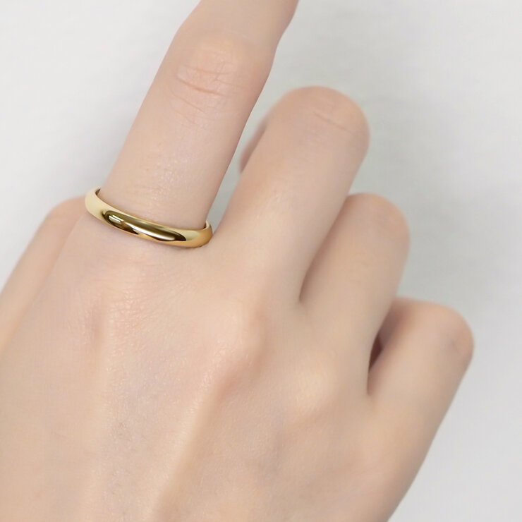 18K イエローゴールド マリッジリング 3.0mm 3 ~ 21号