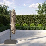 シーズンズセントリー 10フィート (3m) スクエア LED付 カンチレバー式 パラソル 可動式ベース付