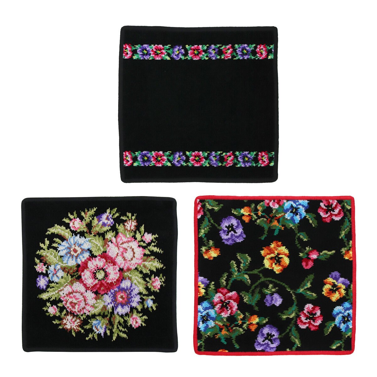 フェイラー ハンドタオル 30 X 30cm 3枚セット アネモネ ブラック ビエンナ ブラック ファティマ ブラック Costco Japan