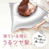 Utukky シルク枕カバー 50ｘ70cm 2枚組 パールグレー