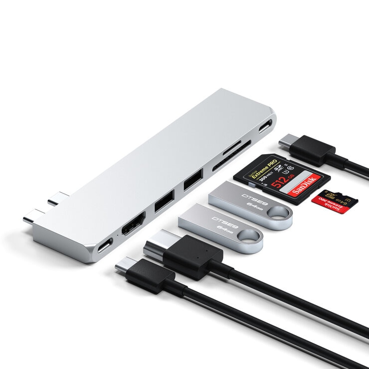 Satechi Macbook 変換アダプタ ドッキングステーション シルバー