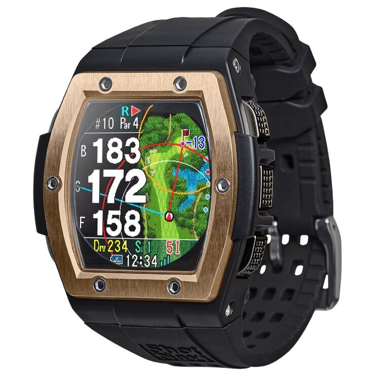ショットナビ クレスト GPS ゴルフナビ ブラック/ローズゴールド ショットナビ クレスト GPS ゴルフナビ ブラック/ローズゴールド