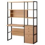 デスク ＆ キャビネットセット ブラック WAD-809399 MOBK