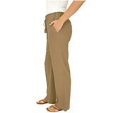 ブリッジ レディース リネン パンツ タイガーズ アイ M