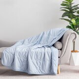 クーリング大判ひざ掛け 152cm x 177cm ヘザーブルー