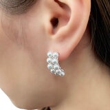 あこやパール 18Kホワイトゴールド W5連ピアス 4mm-4.5mm /SHW0267
