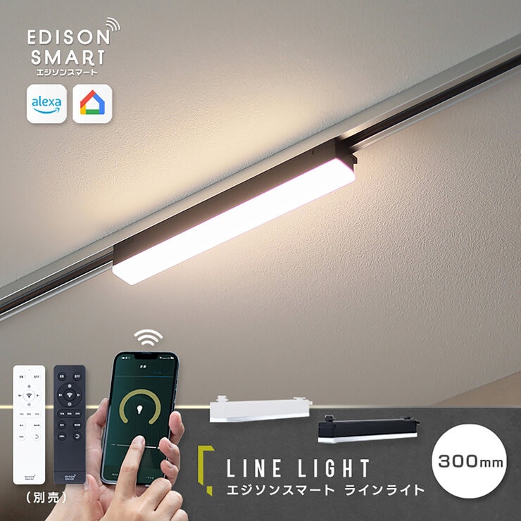 Edison Smart （エジソンスマート）ラインライト 300MM ブラック RST-TL172-300