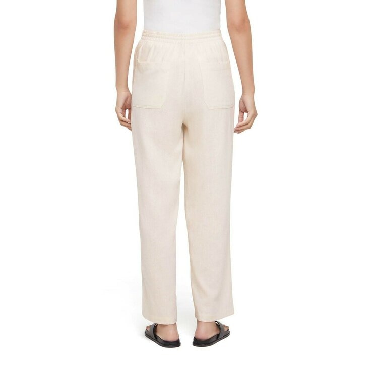 バナナ リパブリック リネン ブレンド パンツ トランジション クリーム ホワイト S