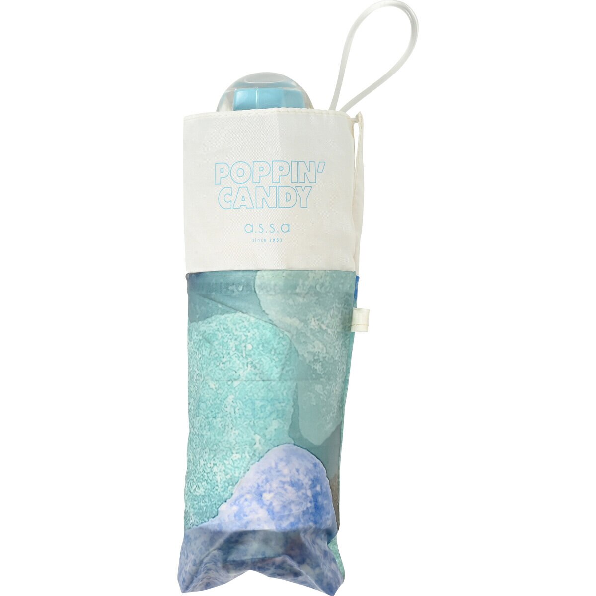 assa 雨傘折りたたみ CAM50 お菓子 透明 ブルー / スターキャンディ RMM832