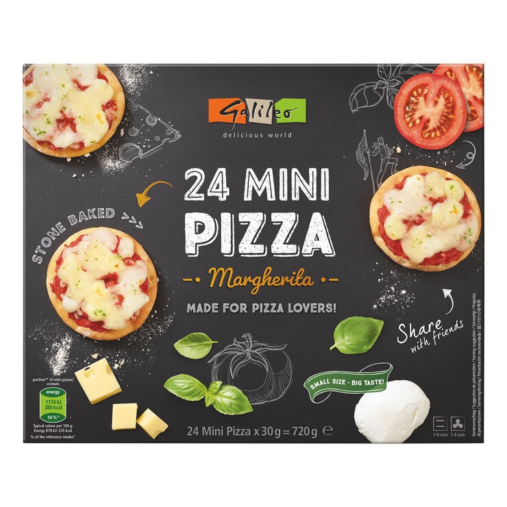 【冷凍】GALILEO ミニピザ マルゲリータ 24枚