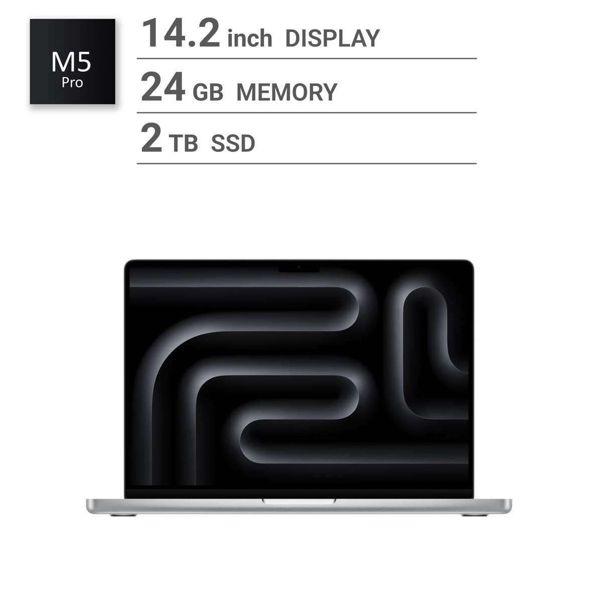 Apple/MacBook Pro 14インチ/15コアCPU/ 16コアGPU/M5 Proチップ /24GB/2TB SSD-シルバー