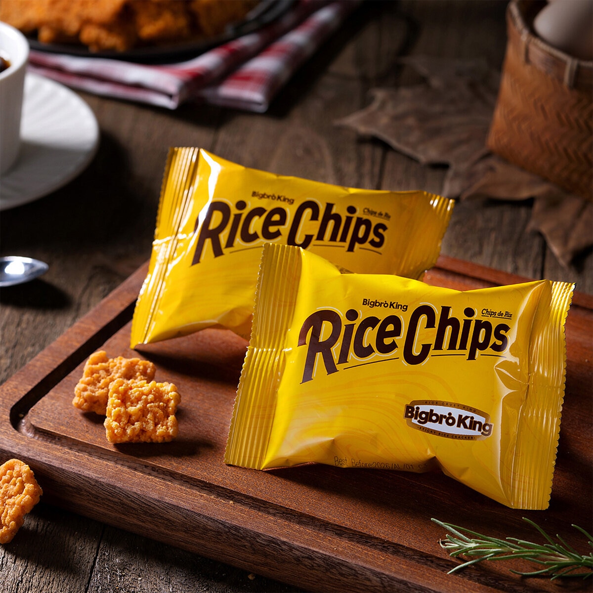 ビッグブロウキング 蟹風味 エッグヨーク ライスチップス 520g