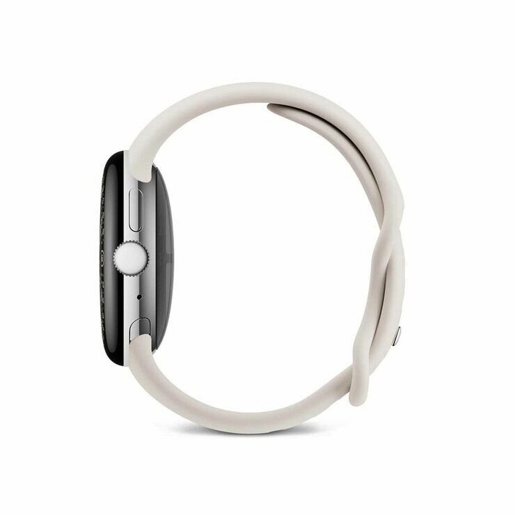 グーグル ピクセルウォッチ 4 41mm ポリッシュシルバー アルミケース / ポーセリン アクティブバンド