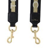 マークジェイコブス ザ ロゴ シン ウェビング ストラップ Gold Multi