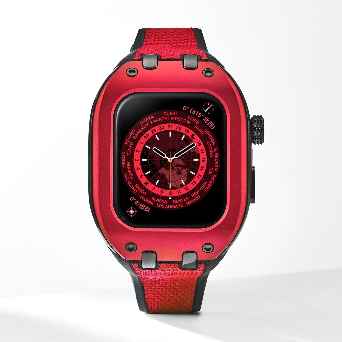 HUMBLE RICH Apple Watch Case 7/8/9対応 41mm ファブリック レッド WBB0289-013