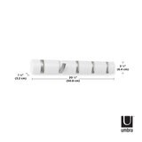 アンブラ 5連壁掛けフック2個セット シャインホワイト