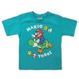 スーパーマリオ キッズ 半袖Tシャツ ターコイズ