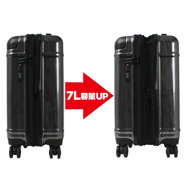 エース イグザクト ヘアライン柄 スーツケース 機内持込サイズ