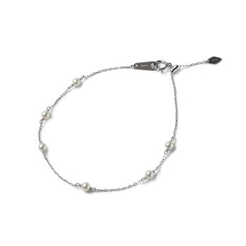 あこやパール プラチナ ステーションブレスレット 3ｍｍ/19ｃｍ