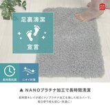 Ask Doctors 抗菌防臭バスマット 45cm x 60cm 2枚組 ライトグレー