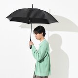 assa 日傘長傘 AL60 ブラック / シンプルストライプ AL451