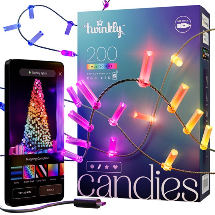 Twinkly(トゥインクリー) キャンディーズ 200LED スマートデコレーションライト キャンドル型 Twinkly(トゥインクリー) キャンディーズ 200LED スマートデコレーションライト キャンドル型
