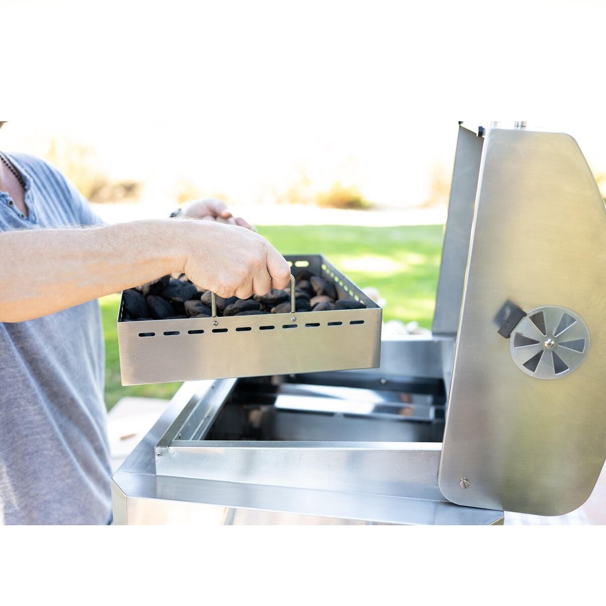 Duro ステンレス製 テーブルトップ チャコール グリル