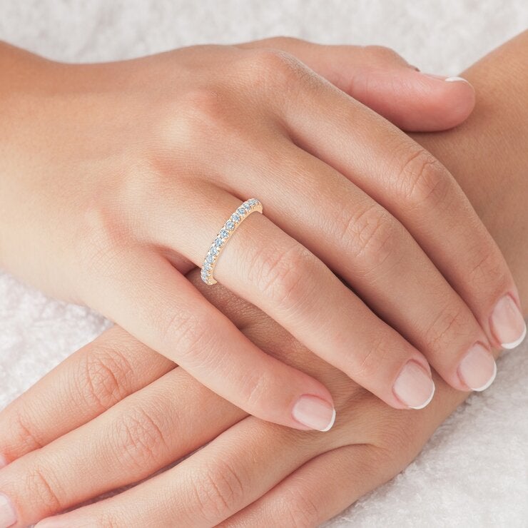 18Kローズゴールド 1.00カラット ダイヤモンドエタニティーバンド 18Kローズゴールド 1.00カラット ダイヤモンドエタニティーバンド
